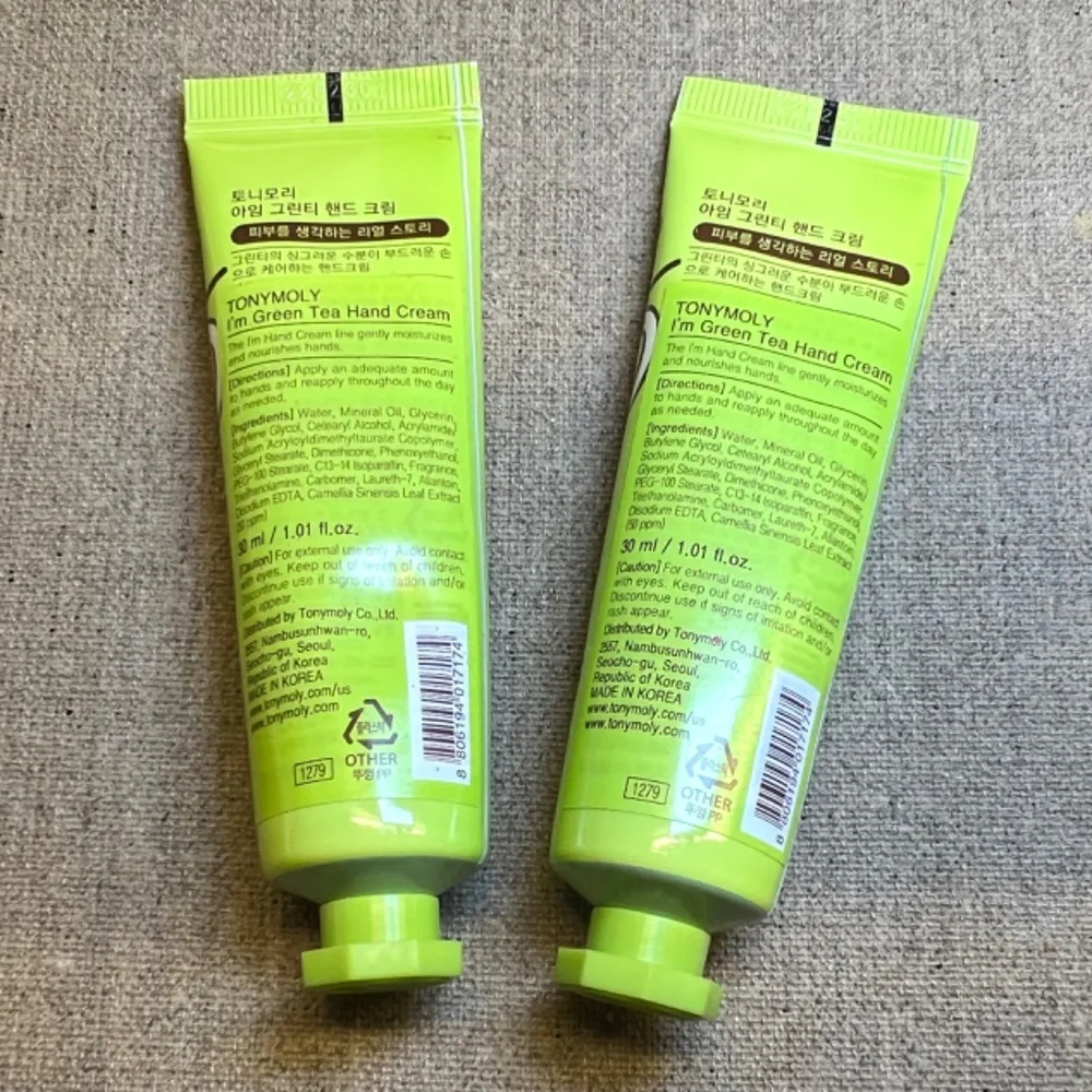 ❤️3 for $25❤️ TONYMOLY I'm Green Tea Hand Cream duo